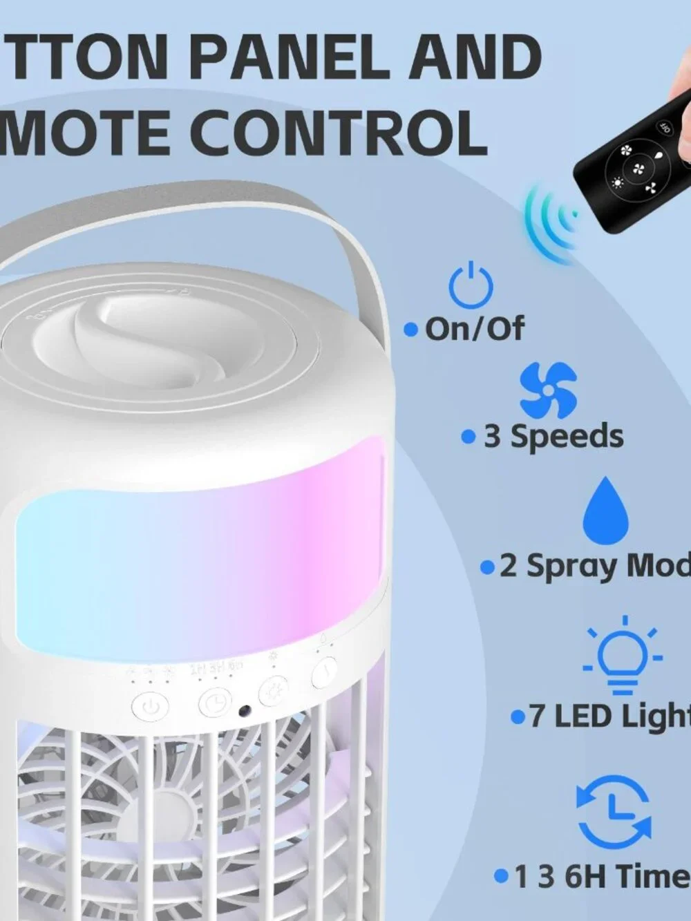 Stay Cool Anywhere — 4-in-1 Portable Air Conditioner Fan, Quiet Evaporative Cool